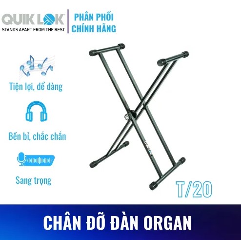 chân đàn organ Quik Lock T 20 BK